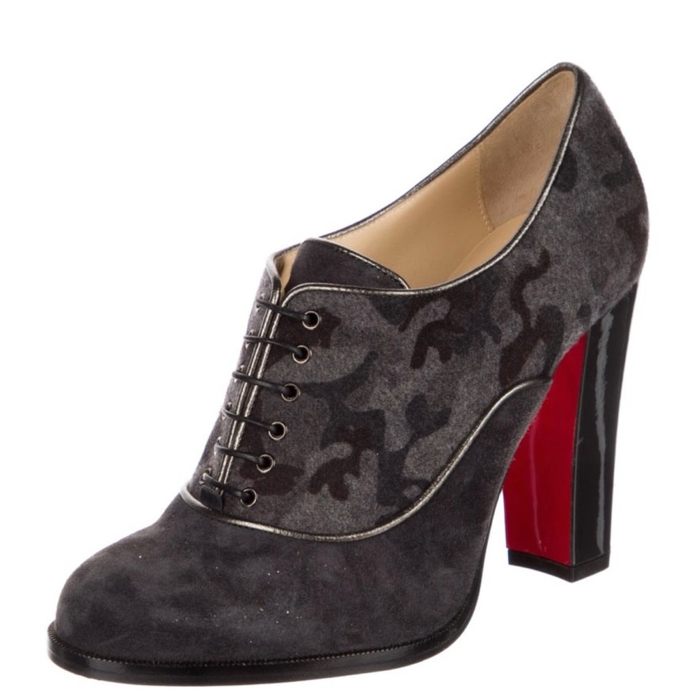 Christian Louboutin Coleslaw Camo block heels